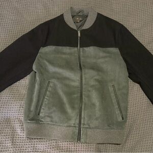 Men's Black and Gray Bomber Jacket - New without tags